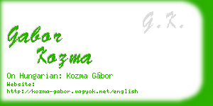 gabor kozma business card