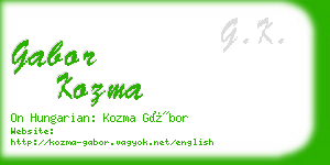 gabor kozma business card
